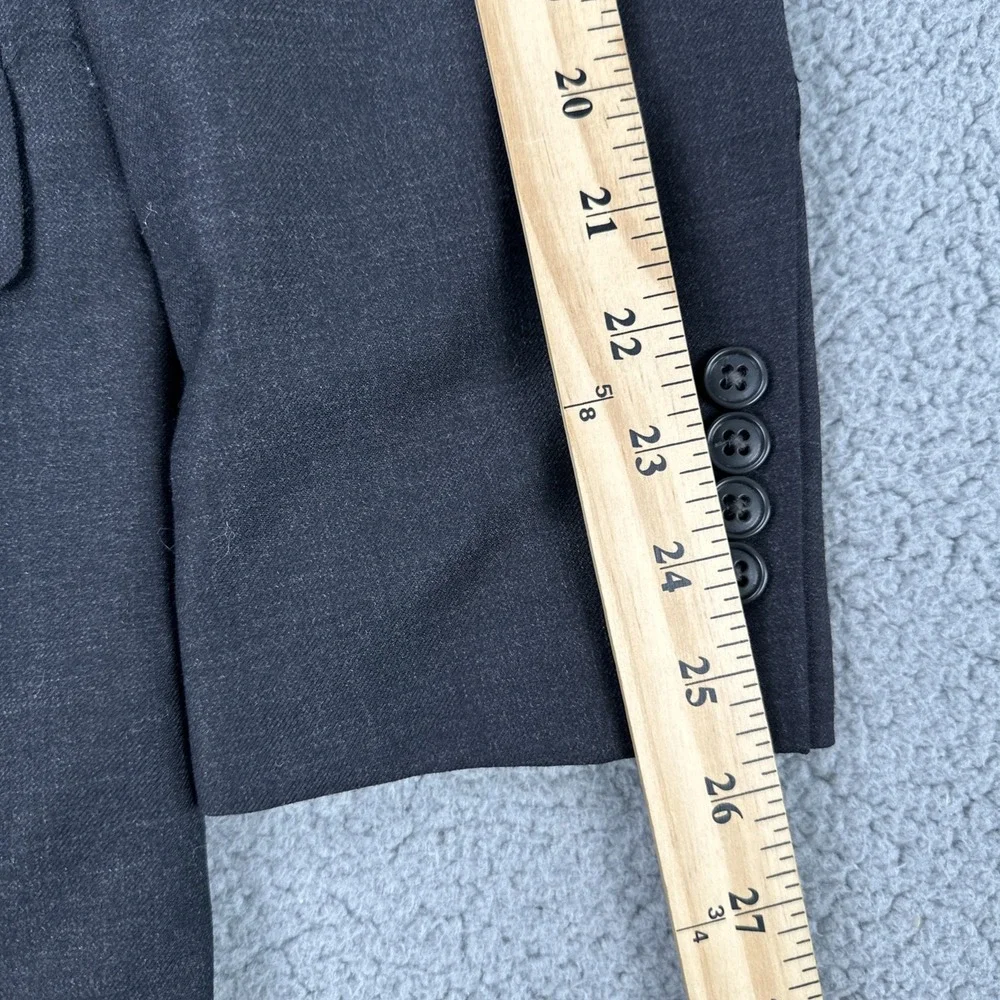 Linea Uomo 2 Piece Suit Men 40L 40x34 Black Modern Fit Pleated Dual Vented Wool
